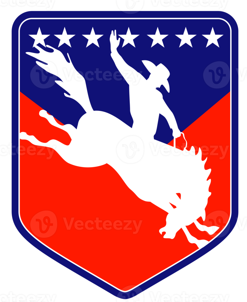 rodeo cowboy riding bucking bronco png