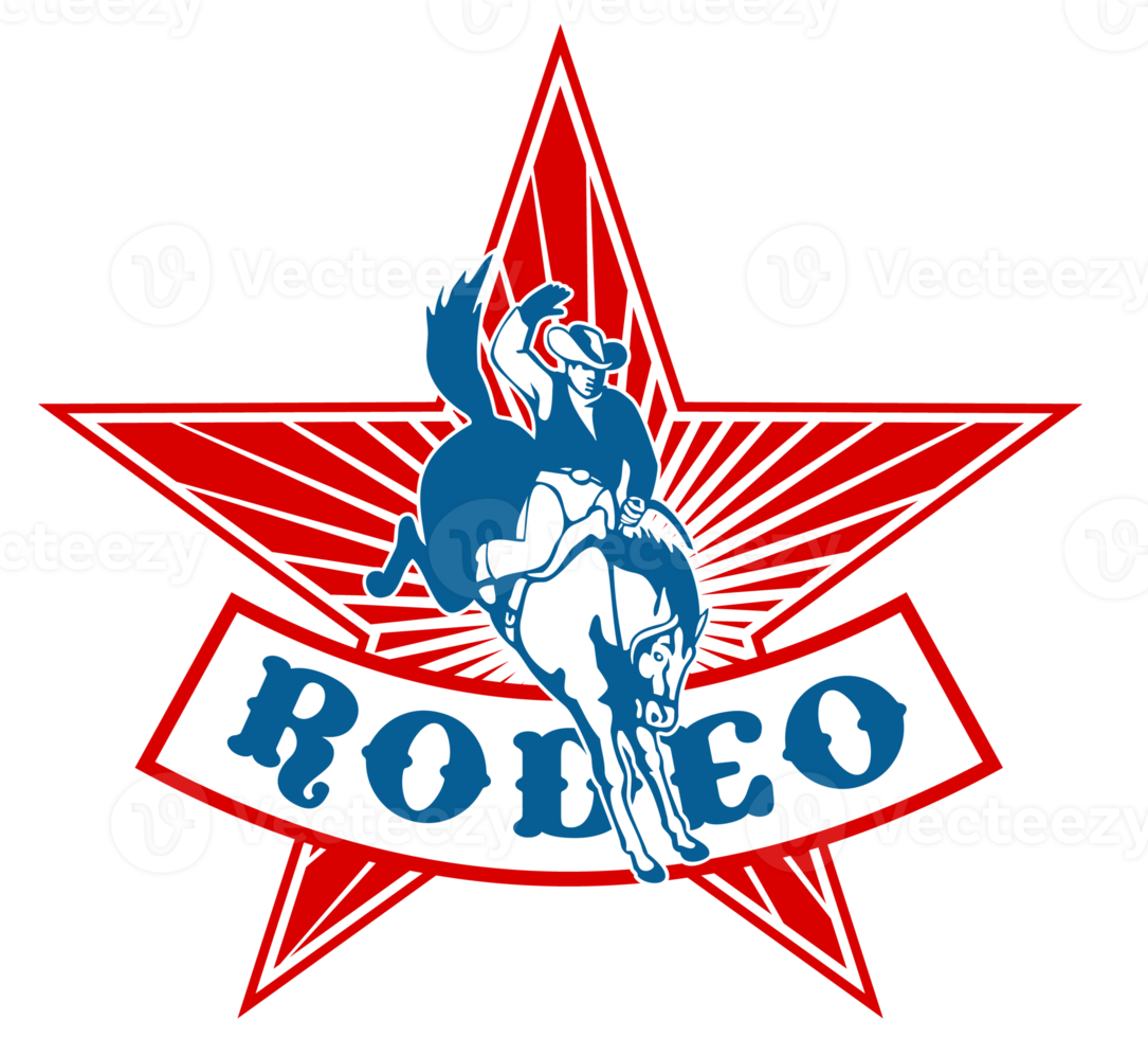 rodeo cowboy bucking bronco png