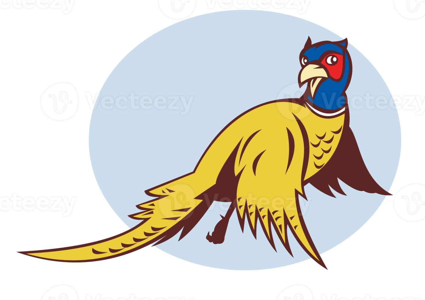 Cartoon Pheasant bird flying png