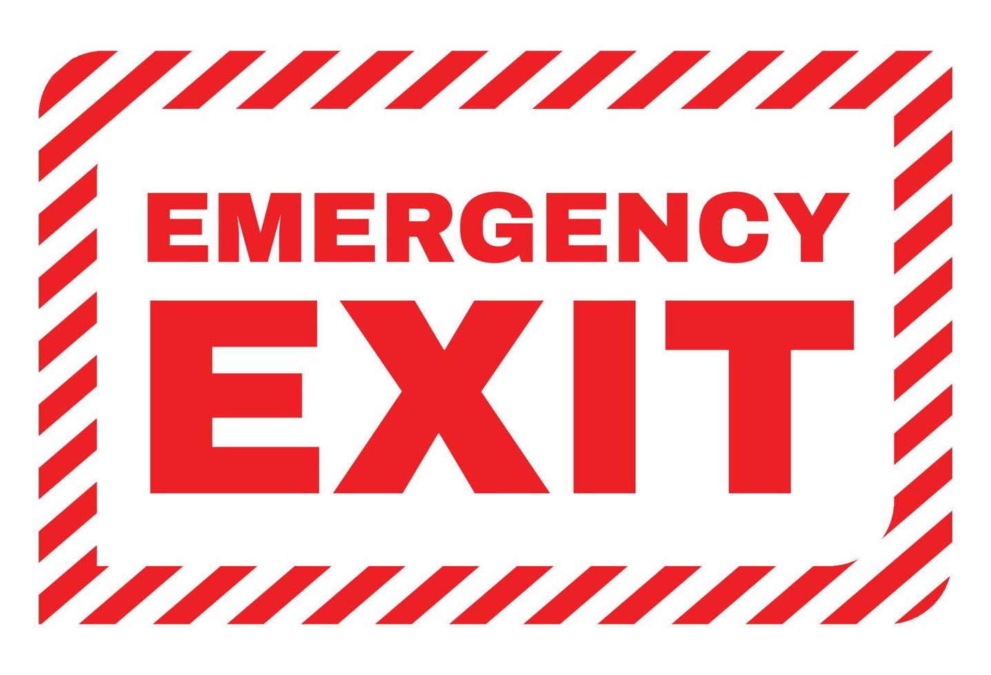 Signboard Emergency Exit vector