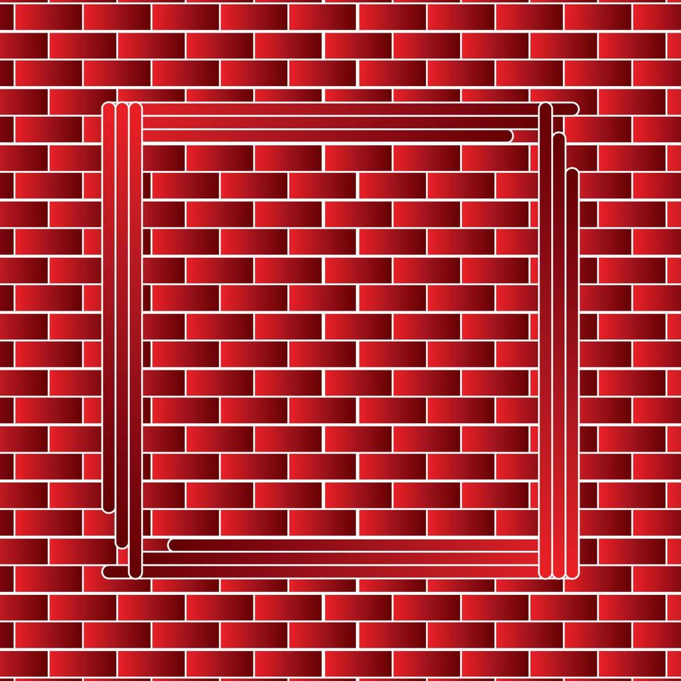 Frame brick wallpaper vector