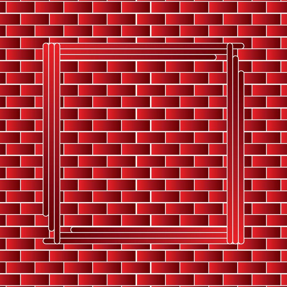 Frame brick wallpaper vector