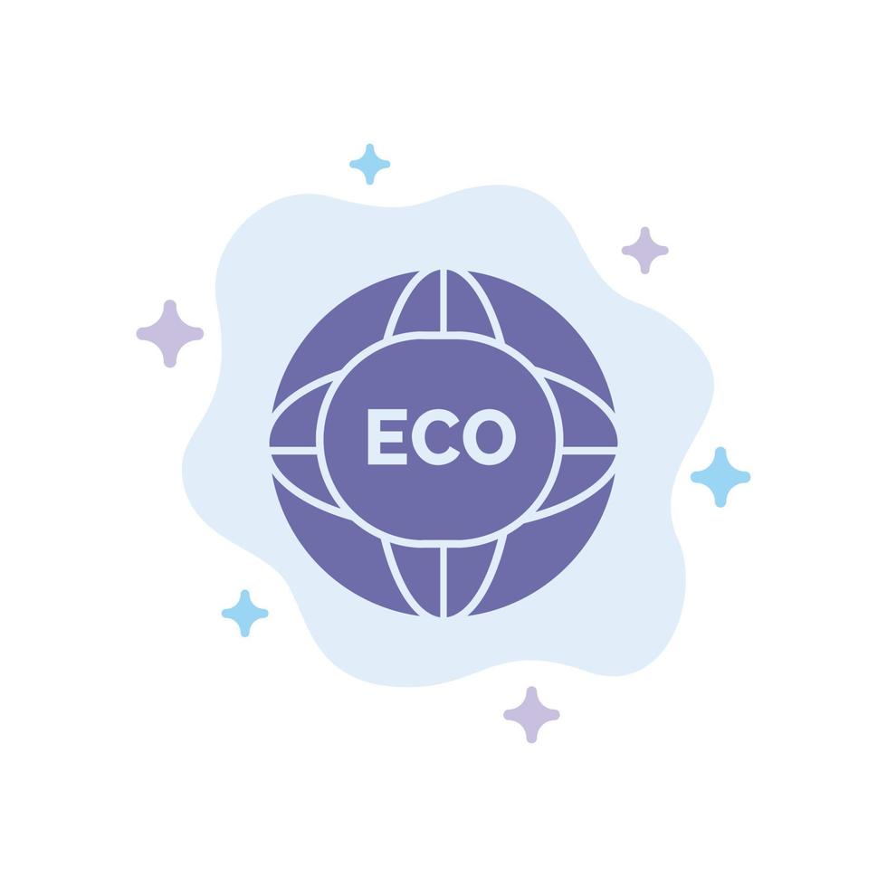 Environment Global Internet World Eco Blue Icon on Abstract Cloud Background vector