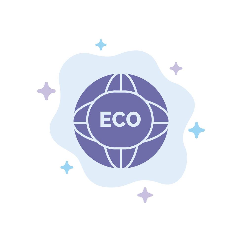 Environment Global Internet World Eco Blue Icon on Abstract Cloud Background vector