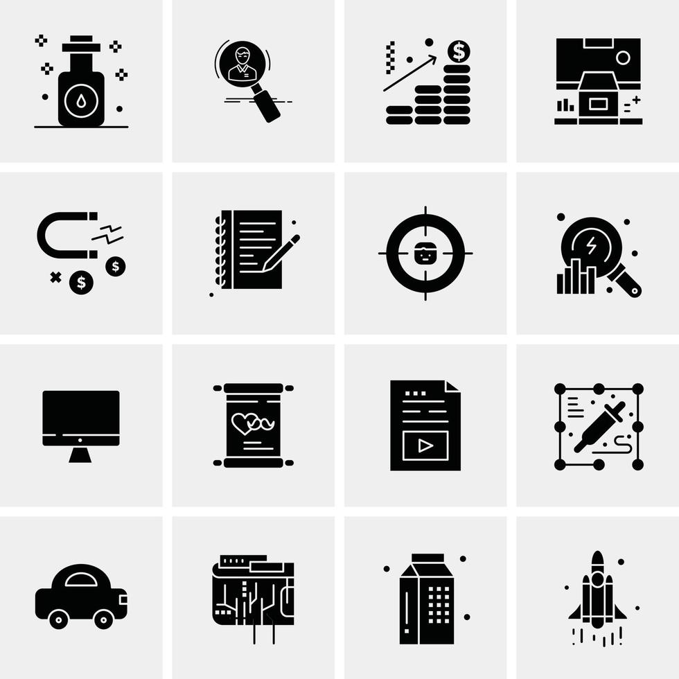 16 Universal Business Icons Vector Creative Icon Illustration to use in web and Mobile Related proje