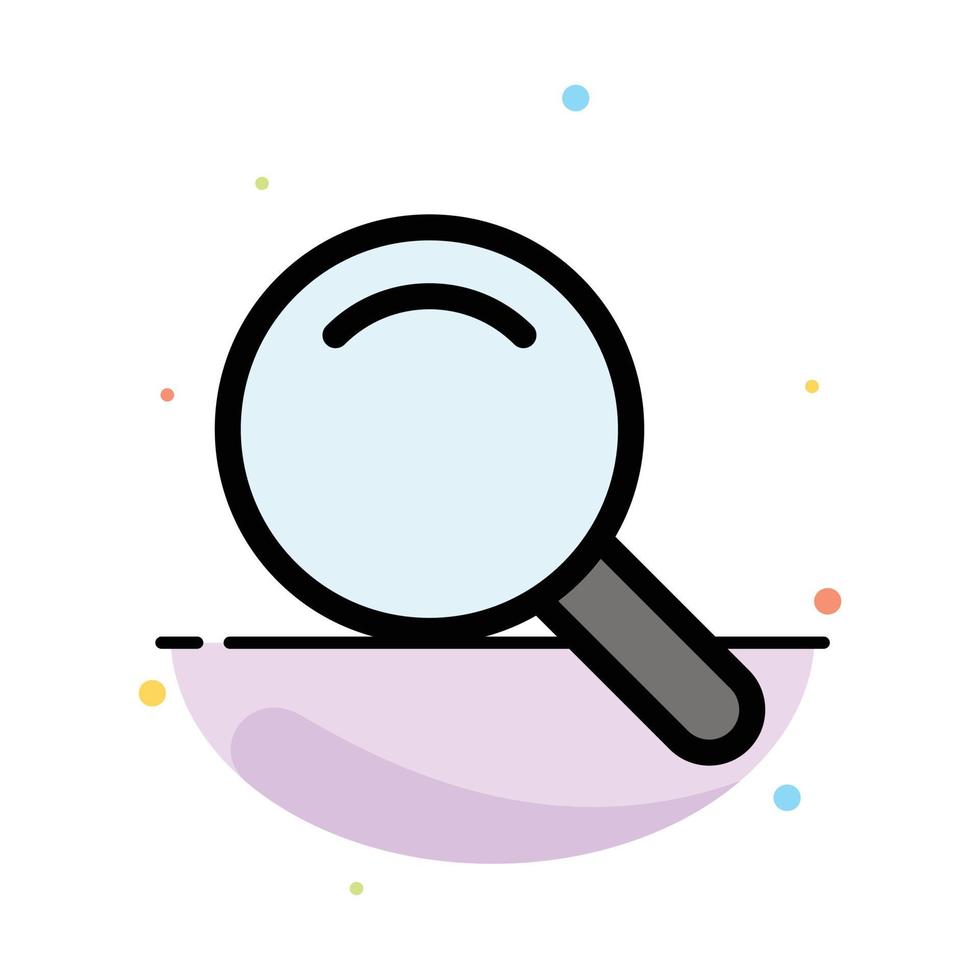 Expanded Search Ui Abstract Flat Color Icon Template vector