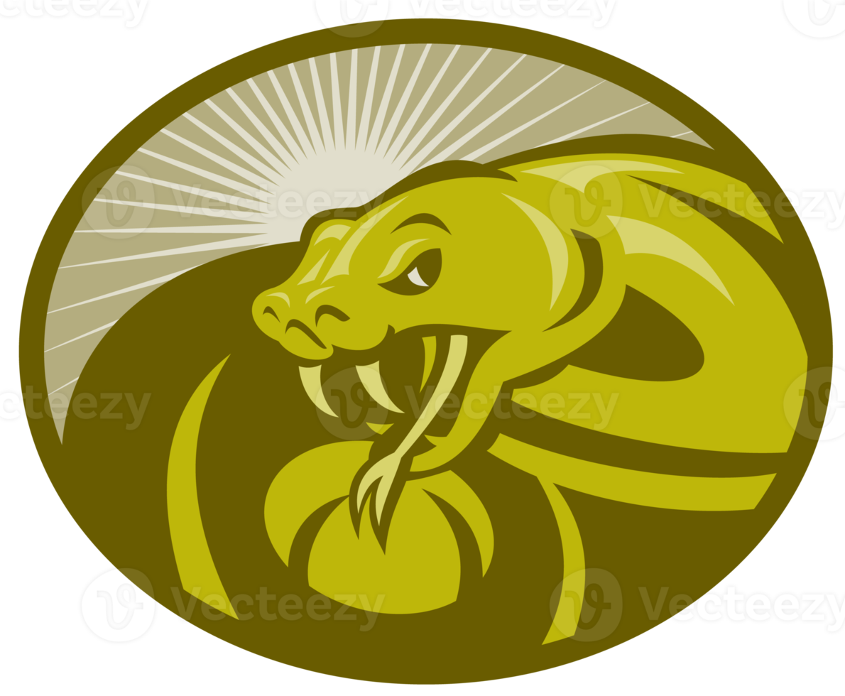 Angry snake viper baring its fangs png