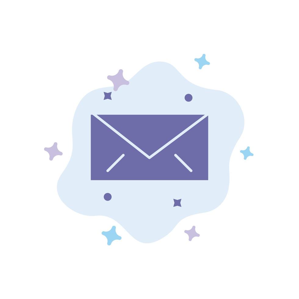 Message Mail Email Blue Icon on Abstract Cloud Background vector