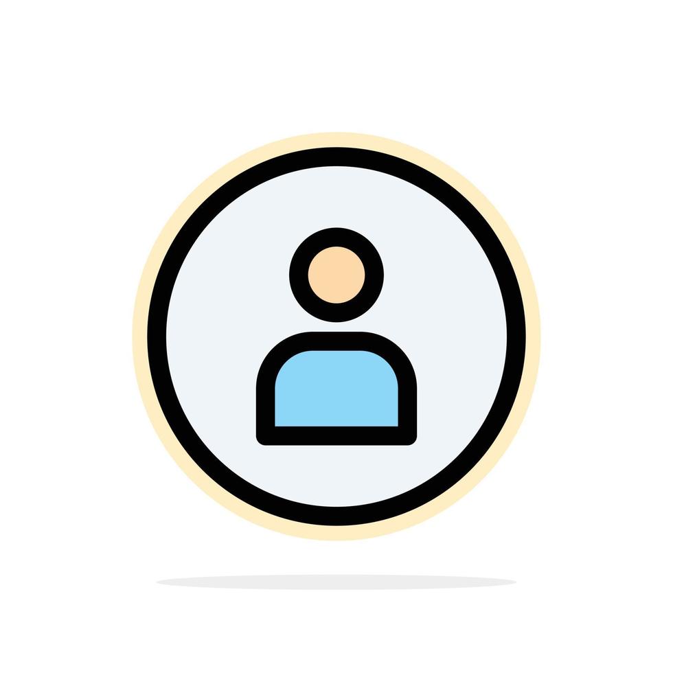Man Worker Basic Ui Abstract Circle Background Flat color Icon vector