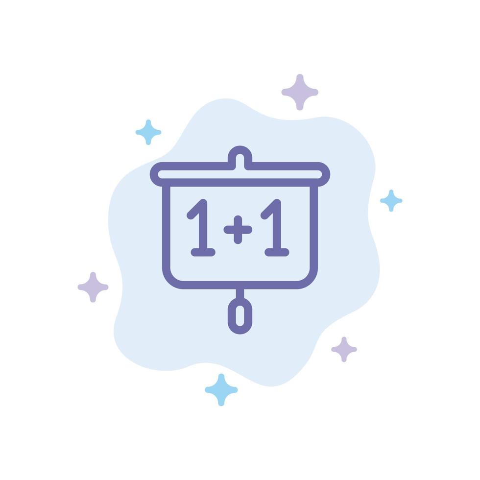 Chart Education Presentation School Blue Icon on Abstract Cloud Background vector