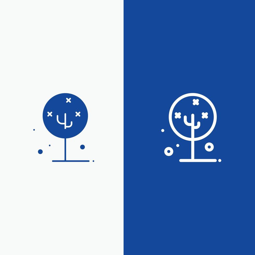 Blooming Flower Lotus Lotus Flower Nature Line and Glyph Solid icon Blue banner Line and Glyph Solid vector