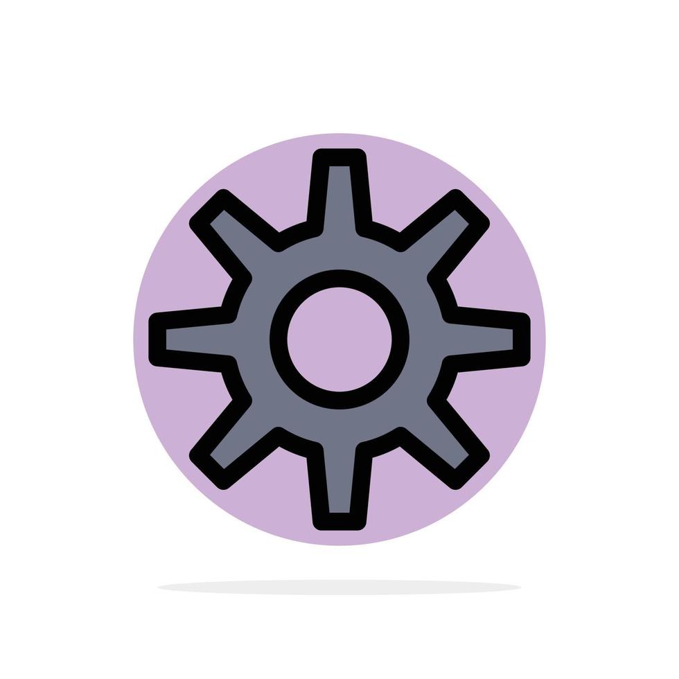 Gear Setting Wheel Abstract Circle Background Flat color Icon vector