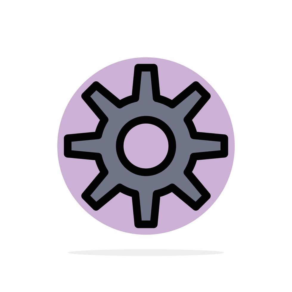 Gear Setting Wheel Abstract Circle Background Flat color Icon vector