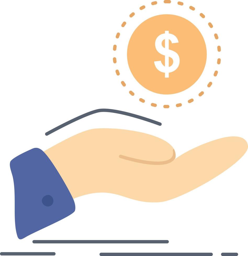help cash out debt finance loan Flat Color Icon Vector