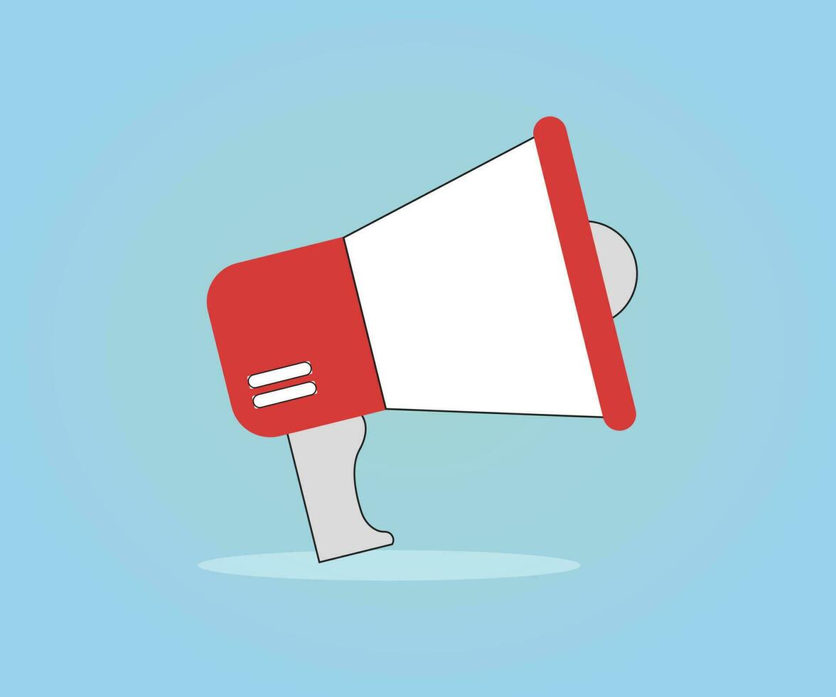 Megaphone flat illustration vector
