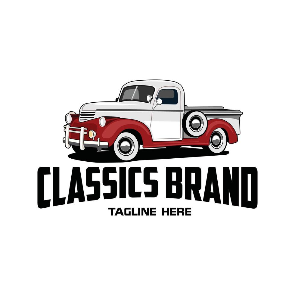 Premium classic car illustration vector image