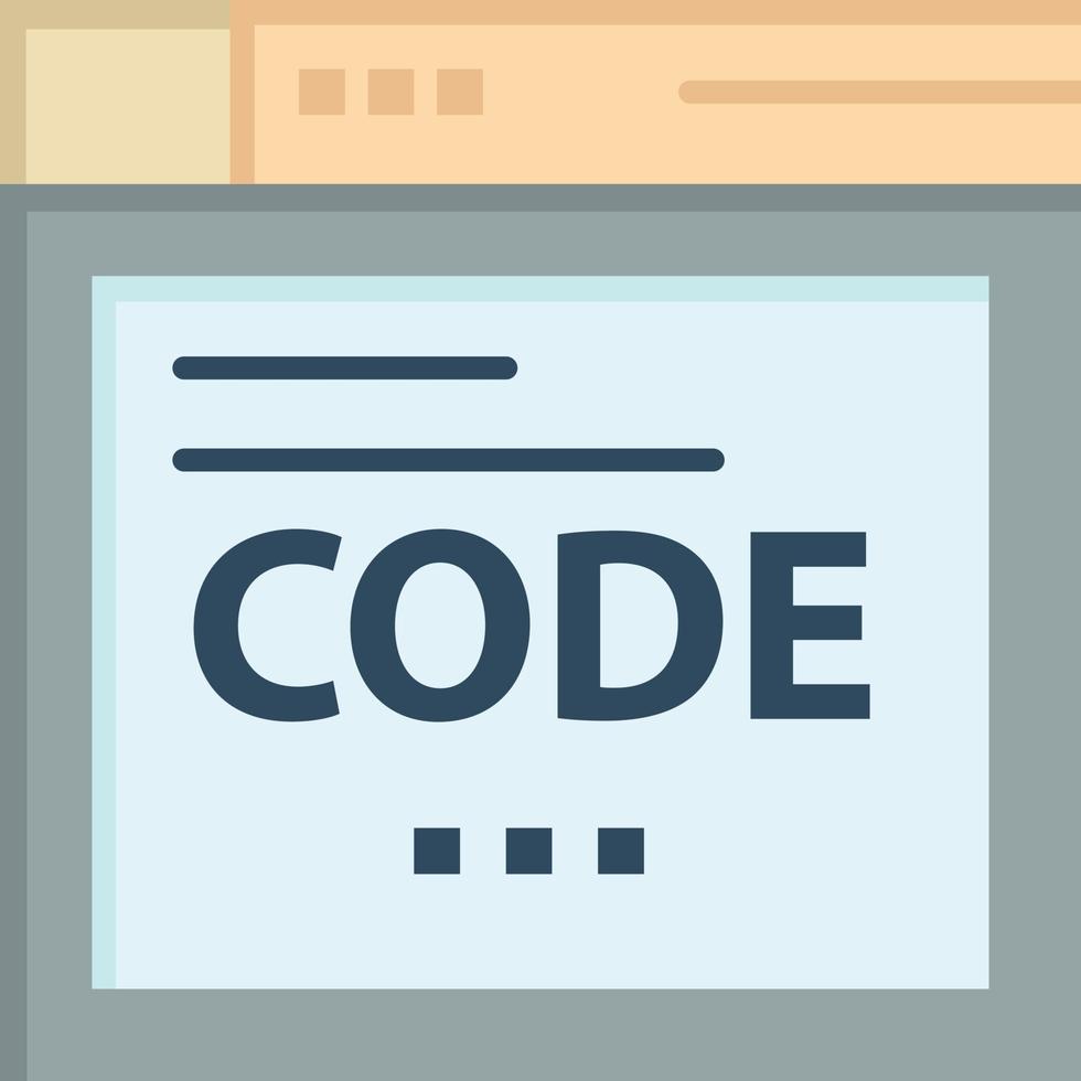 Browser Internet Code Coding  Flat Color Icon Vector icon banner Template