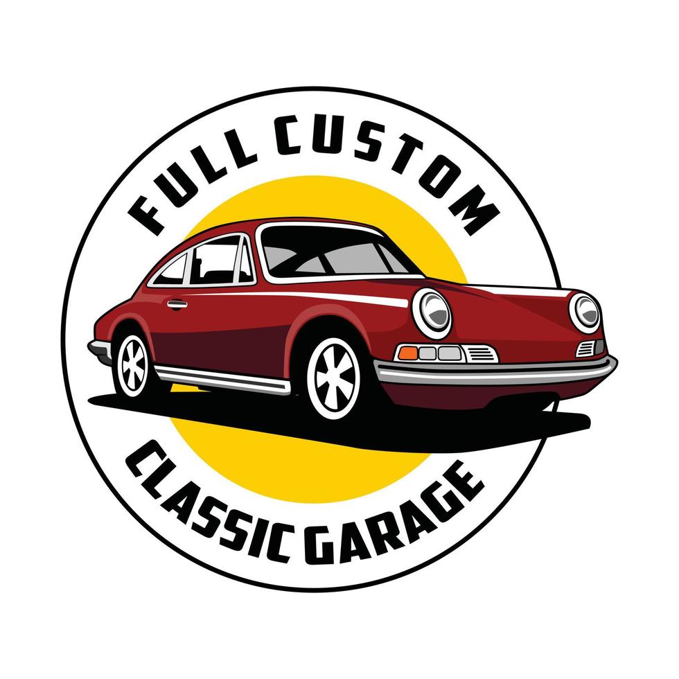 Premium classic car illustration vector image