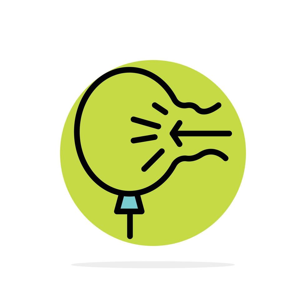 Air Balloon Blow Relief Stress Abstract Circle Background Flat color Icon vector