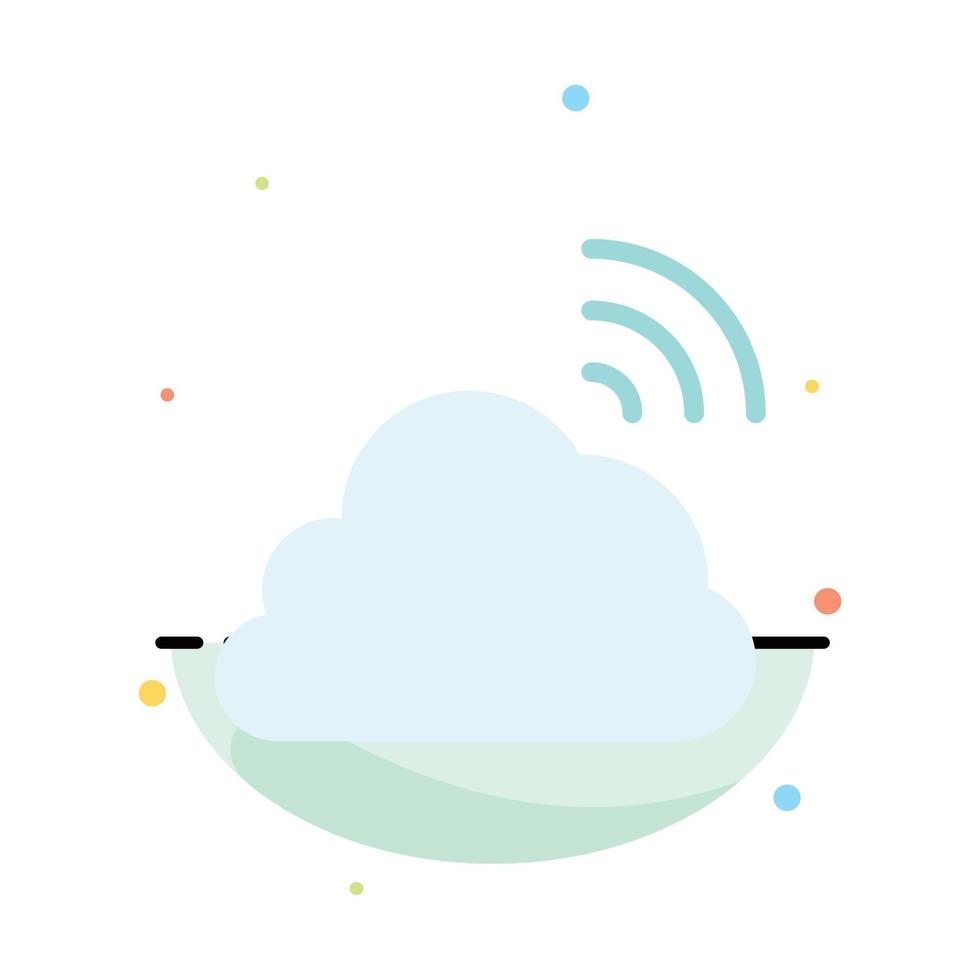 Cloud Rainbow Sky Spring Weather Abstract Flat Color Icon Template vector