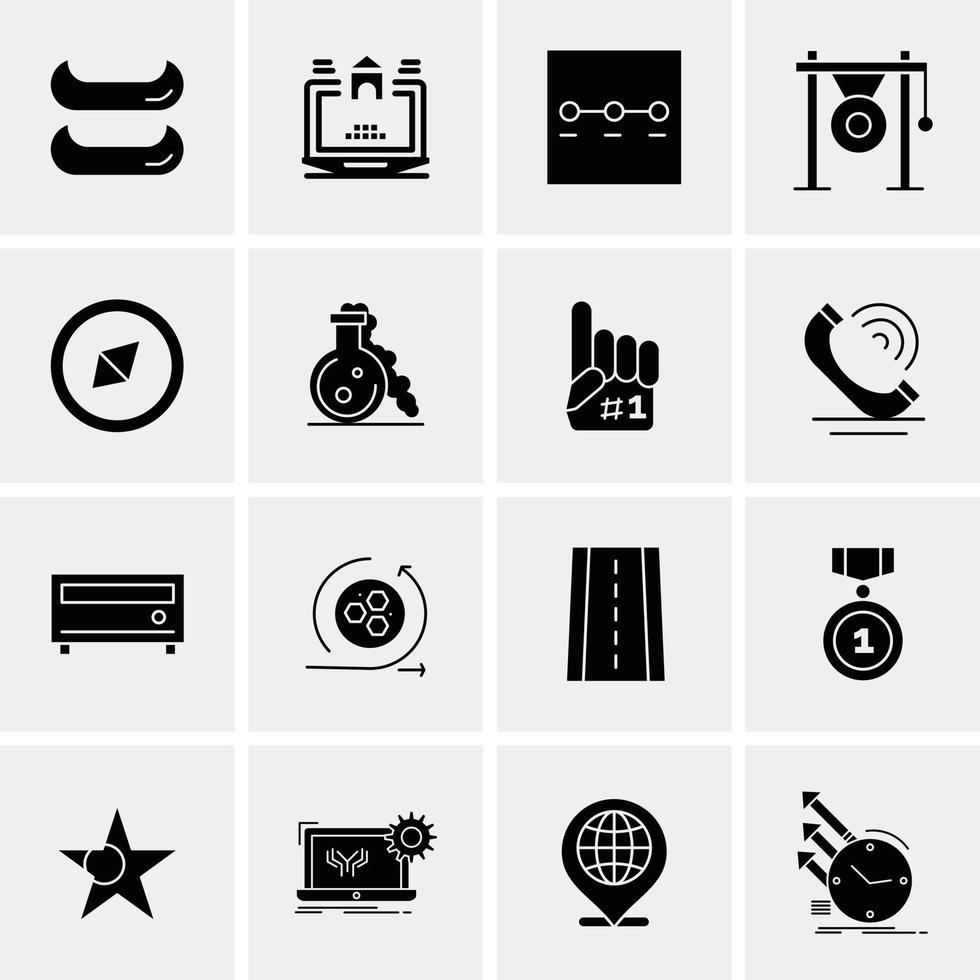 16 Universal Business Icons Vector Creative Icon Illustration to use in web and Mobile Related proje