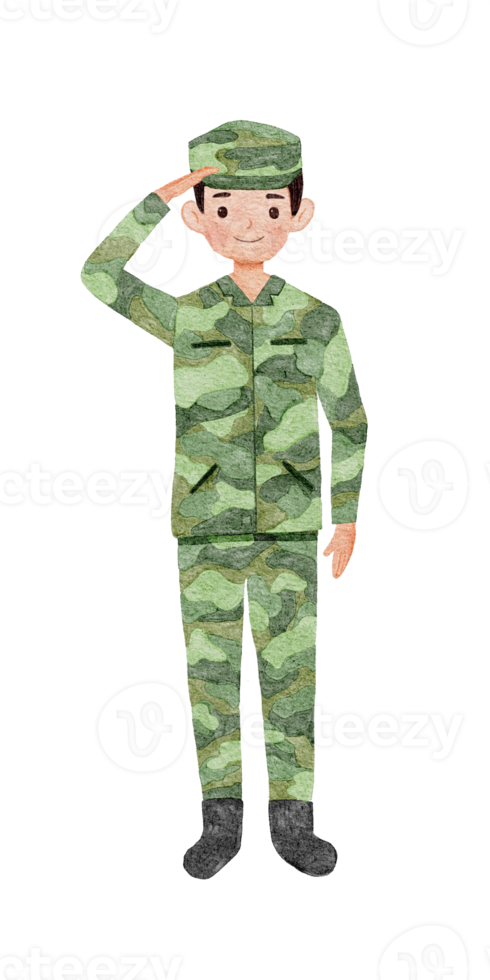acquerello illustrazione militare occupazione png