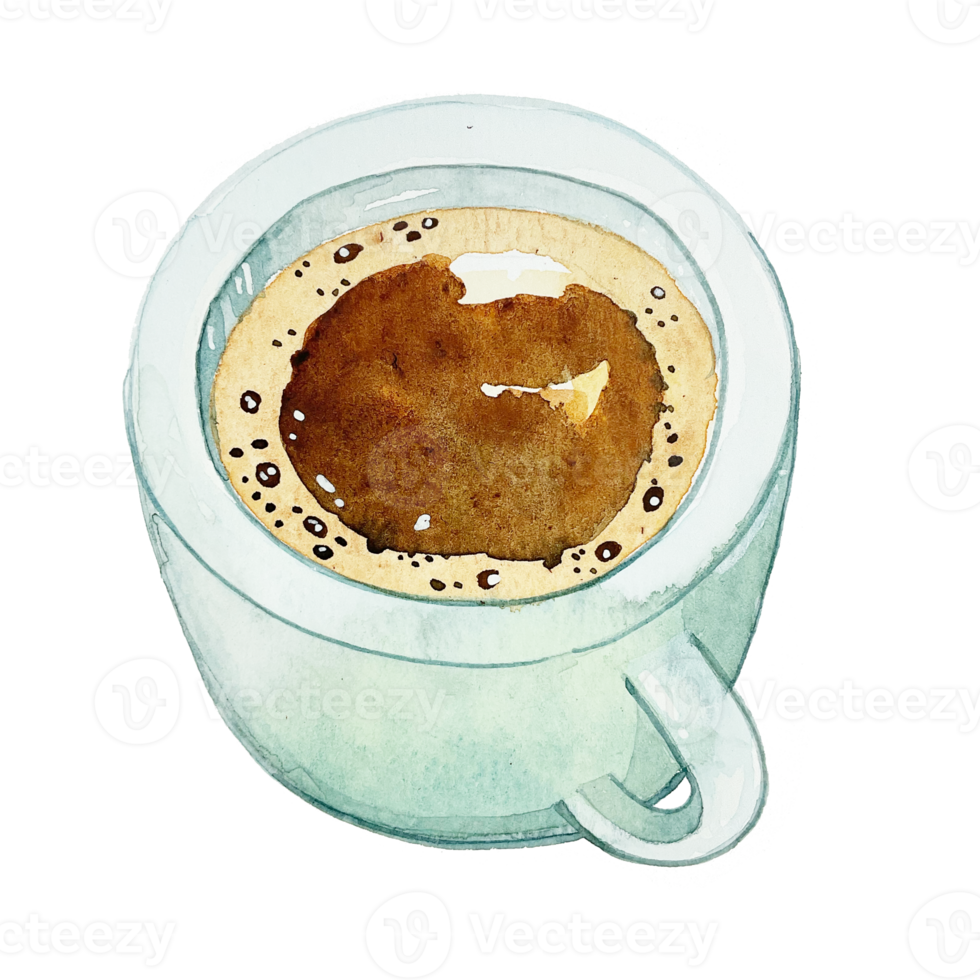 Watercolor illustration espresso png