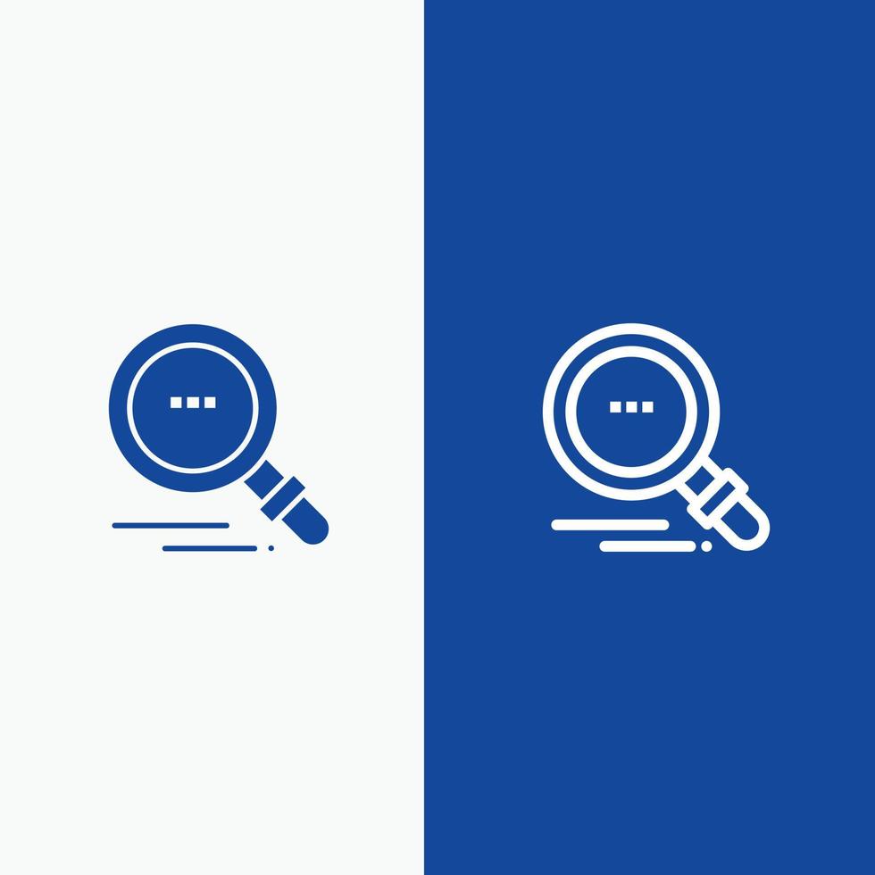 Search Find Motivation Line and Glyph Solid icon Blue banner Line and Glyph Solid icon Blue banner vector