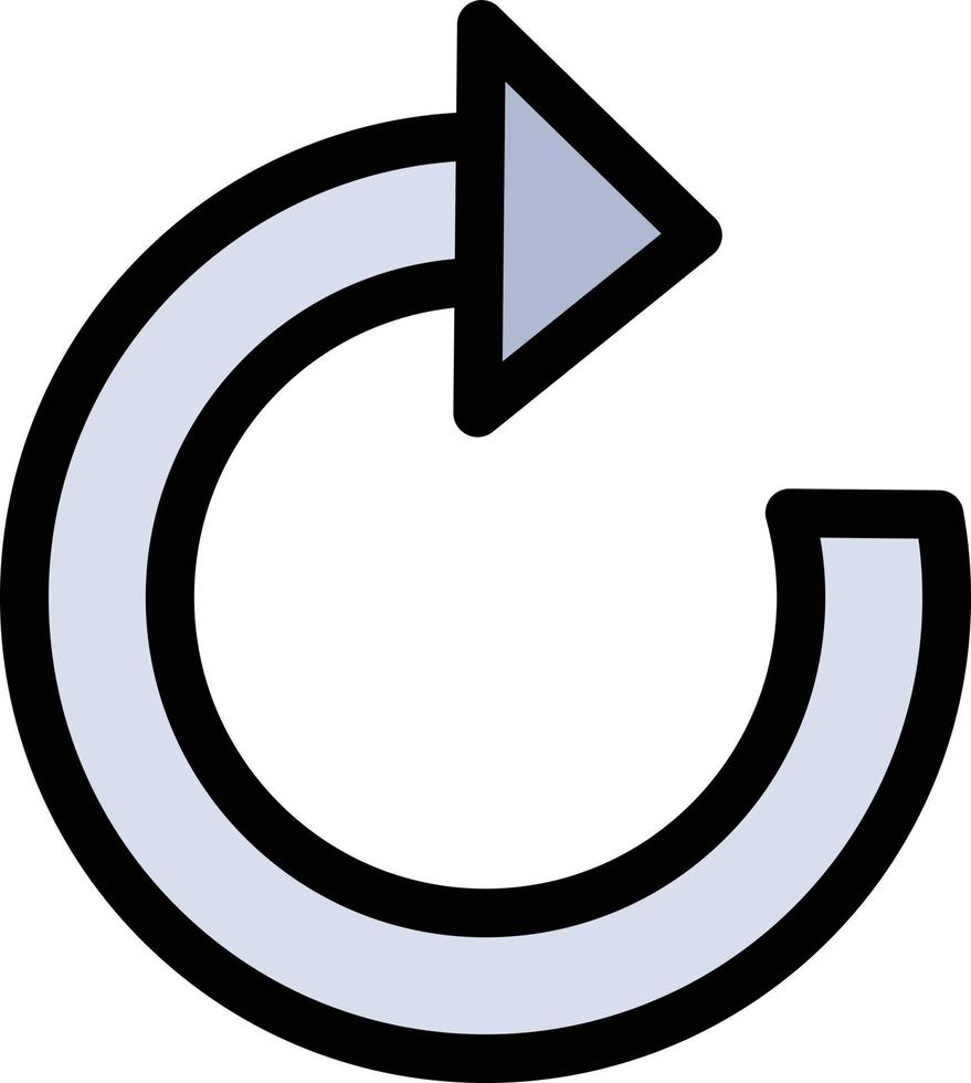 flecha restaurar actualizar color plano icono vector icono banner plantilla