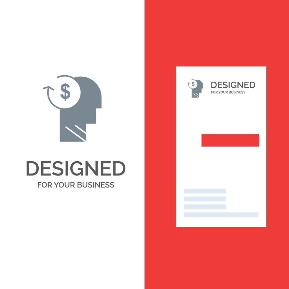 Account Avatar Costs Employee Profile Business Grey Logo Design and Business Card Template vector