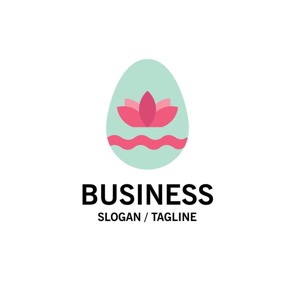 huevo de pascua huevo vacaciones vacaciones empresa logotipo plantilla color plano vector