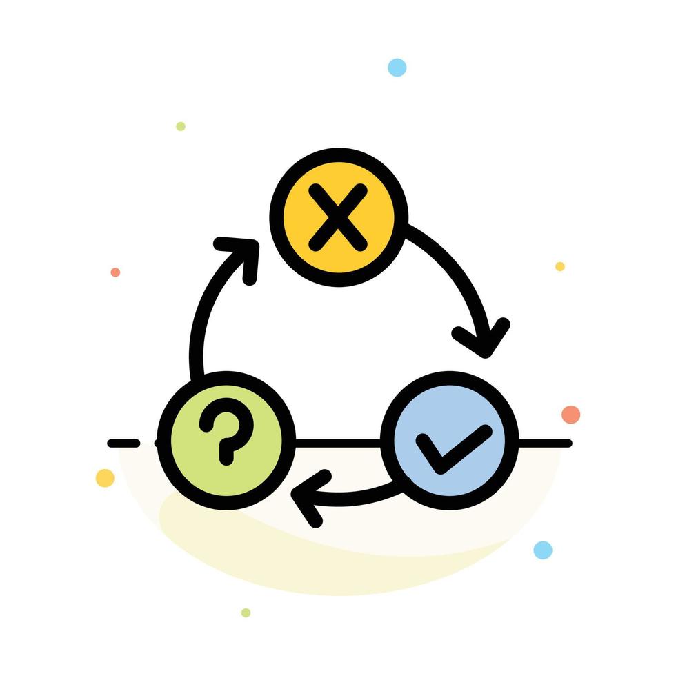 Daily Flow Issues Organization Realization Abstract Flat Color Icon Template vector