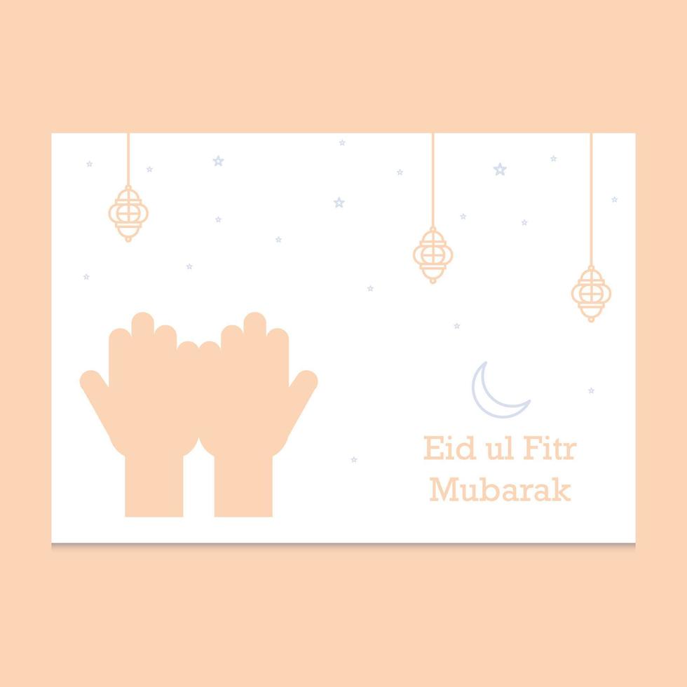 Eid Mubarak greeting Card Illustration vector