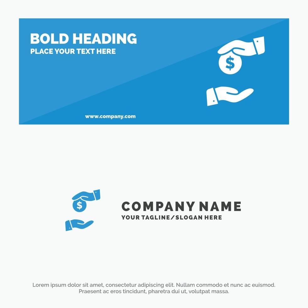 Bribe Bribery Bureaucracy Corrupt SOlid Icon Website Banner and Business Logo Template vector