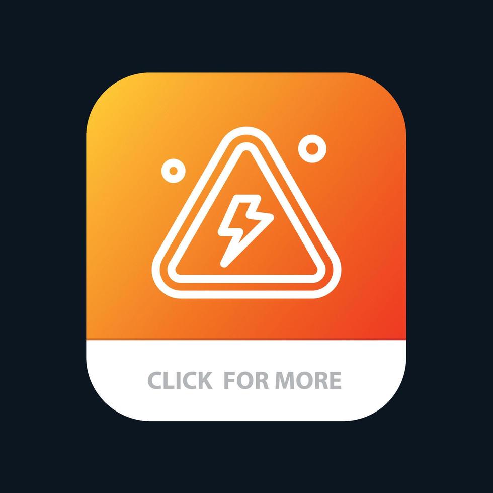Combustible Danger Fire Highly Science Mobile App Button Android and IOS Line Version vector