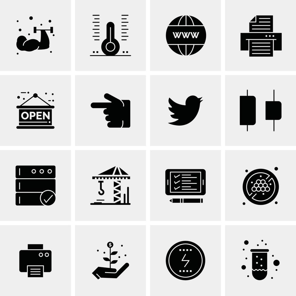 16 Universal Business Icons Vector Creative Icon Illustration to use in web and Mobile Related proje