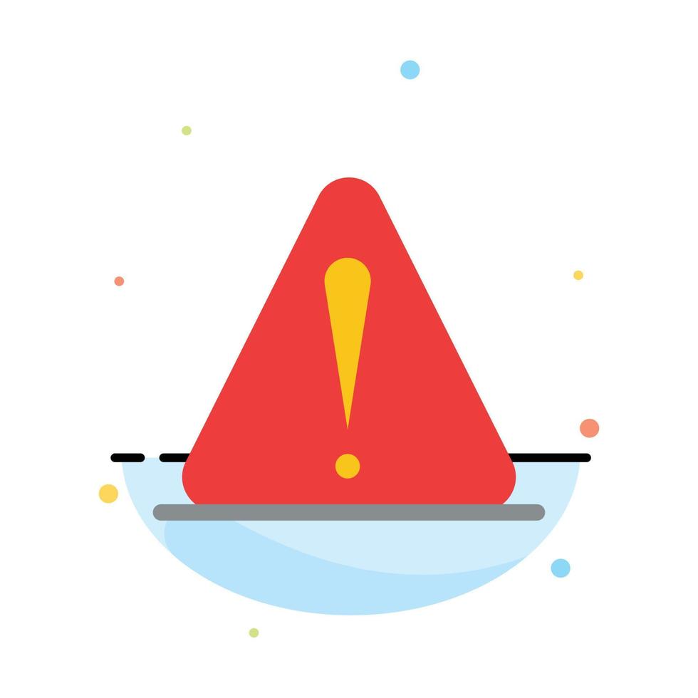 Alert Danger Warning Logistic Abstract Flat Color Icon Template vector