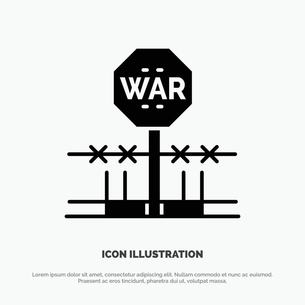 Combat Conflict Military Occupation Occupy solid Glyph Icon vector