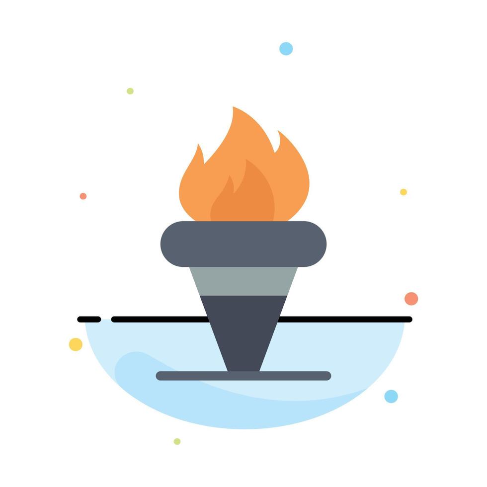 juegos de llamas grecia con plantilla de icono de color plano abstracto olímpico vector