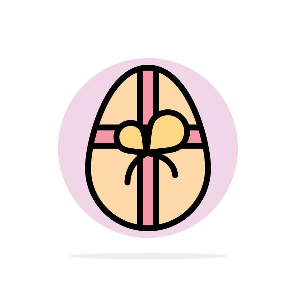 regalo cumpleaños pascua círculo abstracto fondo color plano icono vector