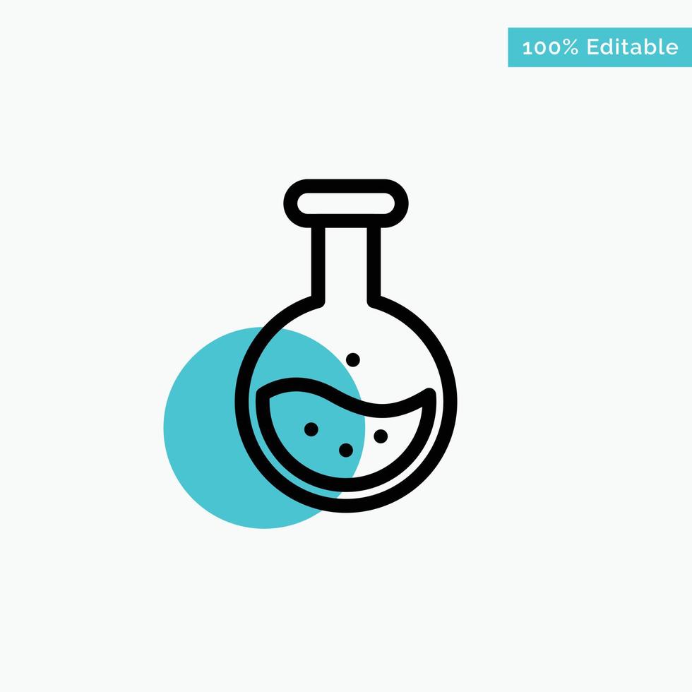 Tube Labe Science Test Education turquoise highlight circle point Vector icon
