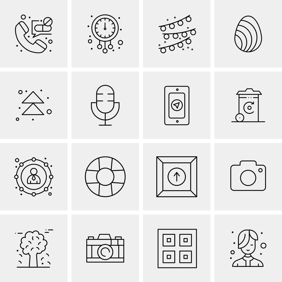 16 Universal Business Icons Vector Creative Icon Illustration to use in web and Mobile Related proje