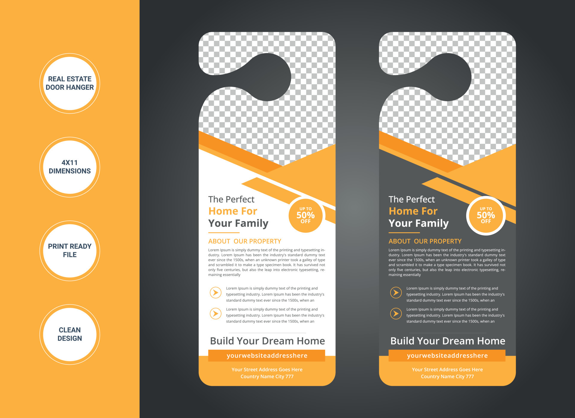 Fall Property Clean Up - Door Hanger Template Design