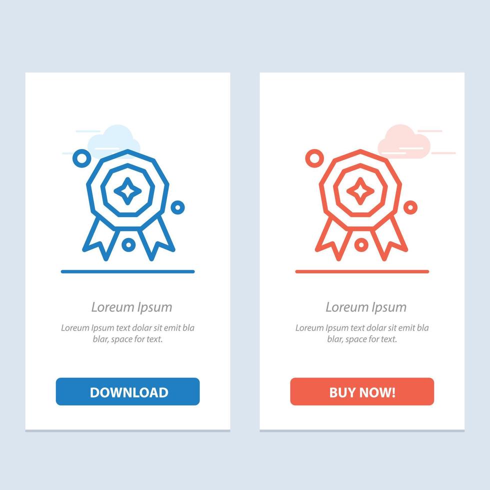 Award Star Prize  Blue and Red Download and Buy Now web Widget Card Template vector