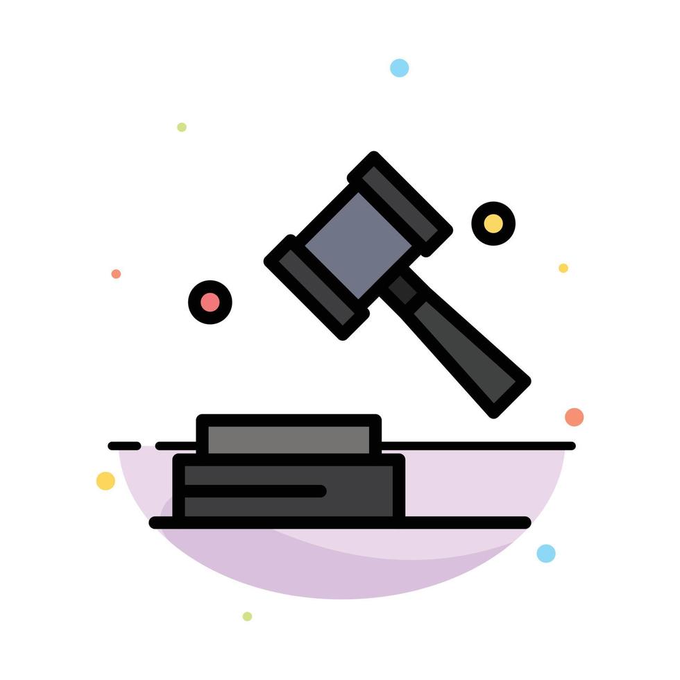 plantilla de icono de color plano abstracto de ley digital de derechos de autor de negocios vector