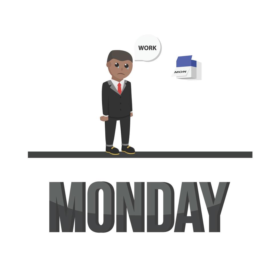 business monday design character vector