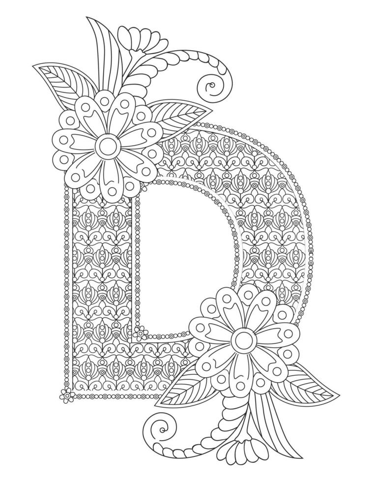 Alphabet coloring page.ABC coloring page vector