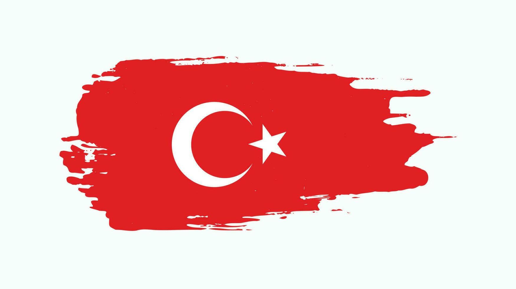 New creative Turkey grunge flag vector