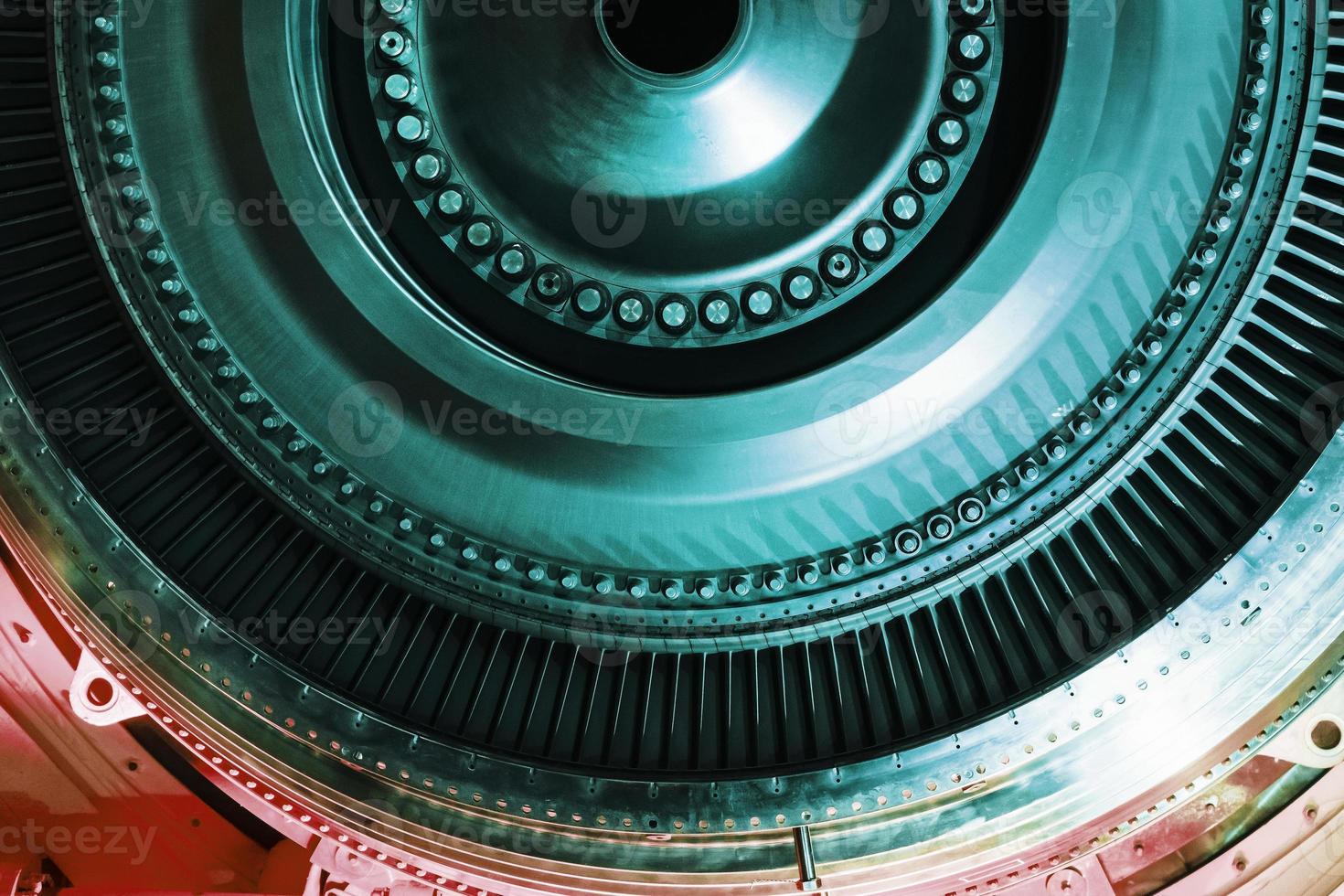 un elemento estructural de una turbina con palas para aviación y generación de energía. foto