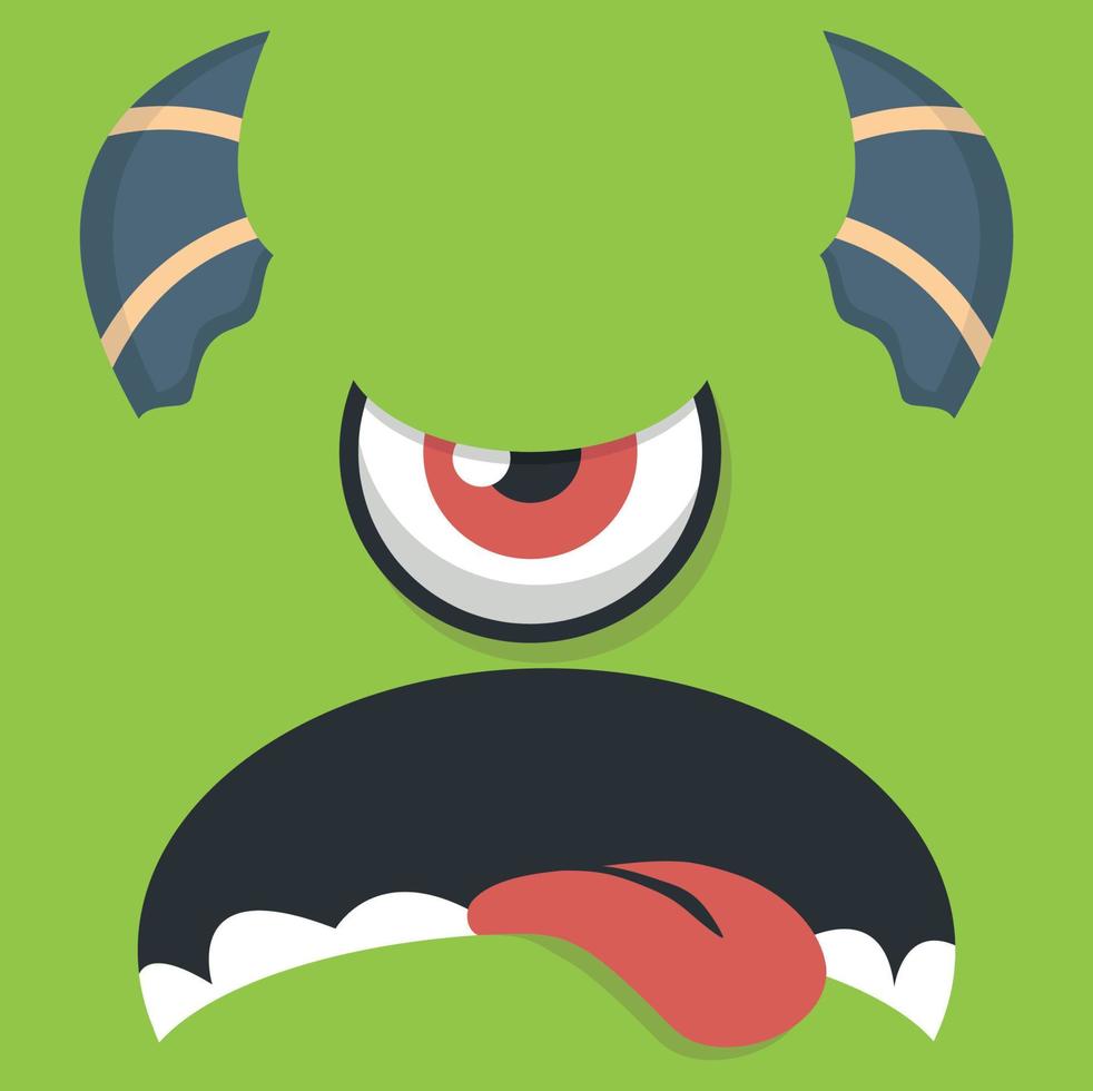 little Funny  monster cartoon background vector